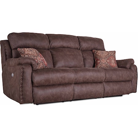 Double Reclining Sofa with Pillows
