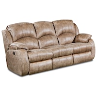 Double Reclining Power Sofa with Pillow Arms