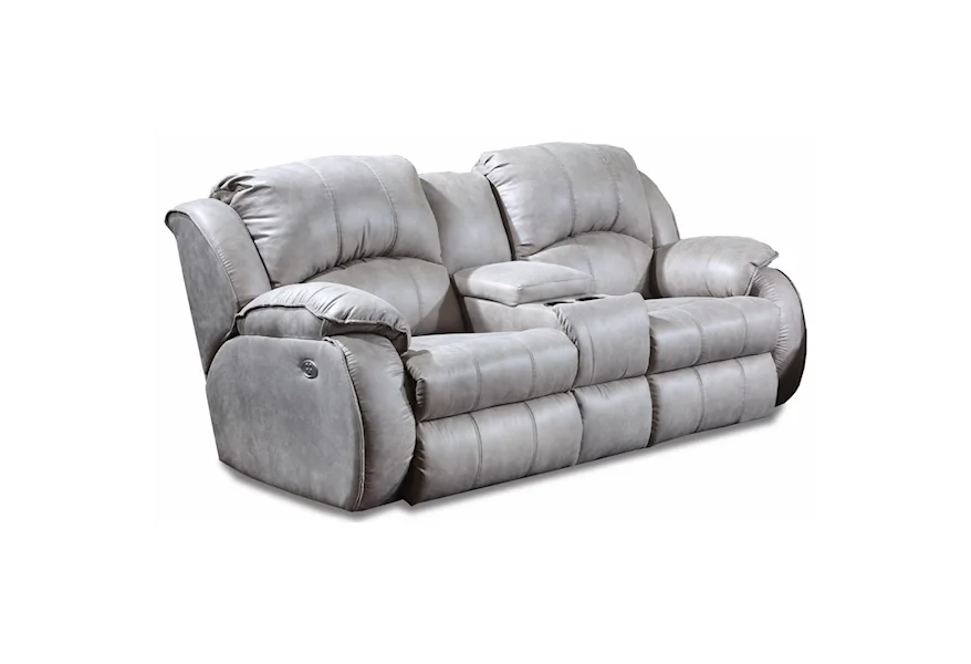 Cagney Power Reclining Console Sofa by Southern Motion at Furniture and ApplianceMart