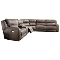 Power Plus Reclining Sectional Sofa with USB Ports and Cup Holders