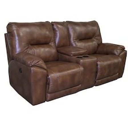 Double Reclining Console Sofa