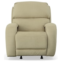 Casual Power Headrest Rocker Recliner with Updated Family Room Style