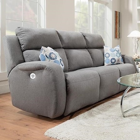 Double Reclining Sofa with 2 Pillows
