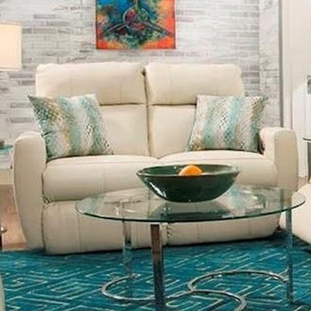 Reclining Loveseat w/ Pillows & Pwr Headrest