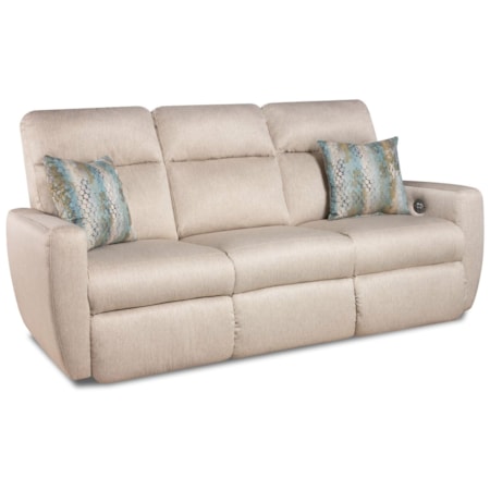 Reclining Sofa with Pillows & Power Headrest