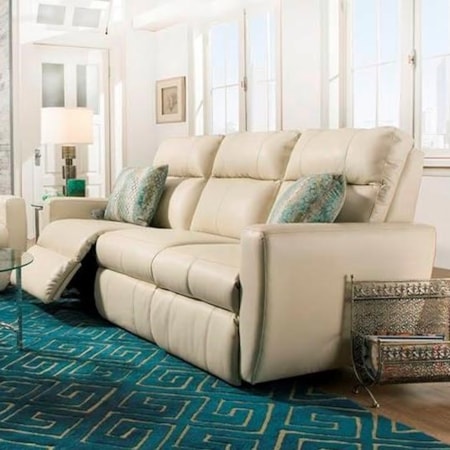 Double Reclining Sofa with 2 Pillows
