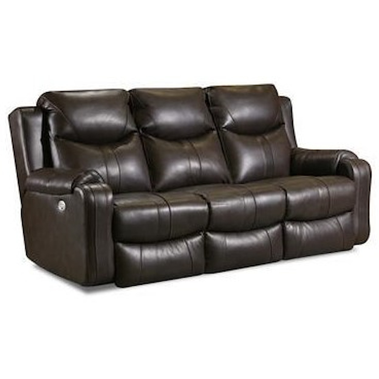 Southern Motion Marvel Leather Reclining Sofa with Power Headrests