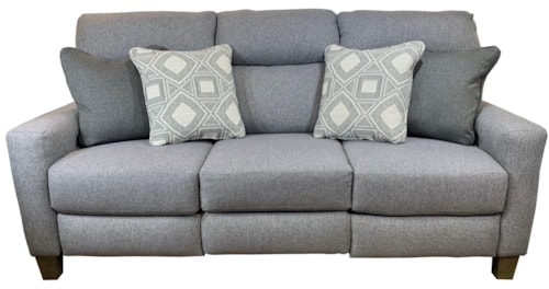 Transitional Power Headrest Sofa with Pillows and USB Port