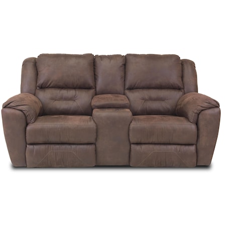 Double Reclining Console Sofa