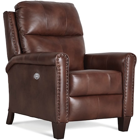 Contemporary Power Headrest High Leg Recliner with Lumbar Support