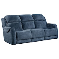 Casual Power Headrest Double Reclining Sofa with Massage