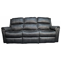 Double Power Reclining Sofa with Power Headrest and Drop Down Table