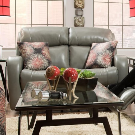Double Reclining Loveseat with Pillows