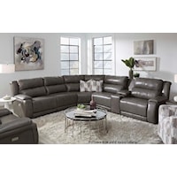 Sure Thing 6 Piece Reclining Sectional