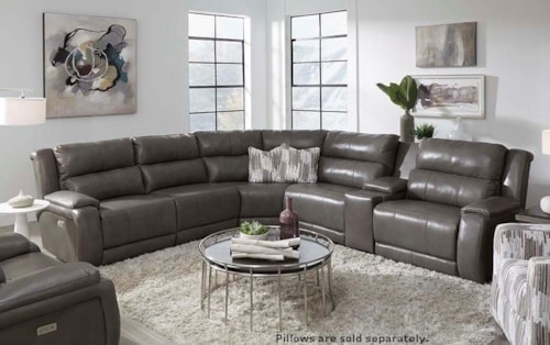 Sure Thing 6 Piece Reclining Sectional