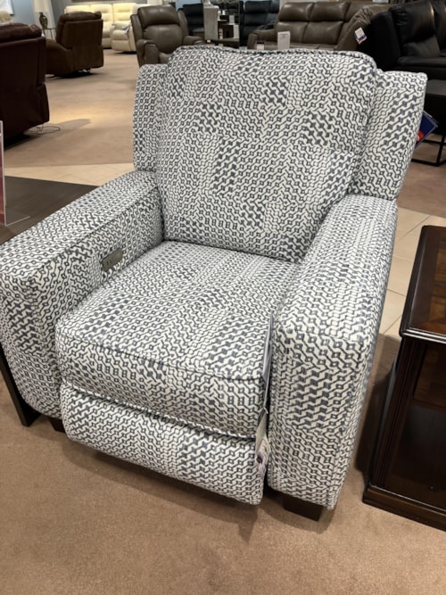 Transitional Power Headrest High Leg Recliner with USB Port