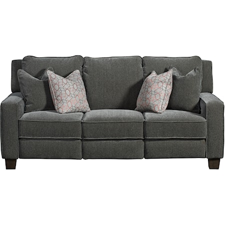 Double Reclining Power Sofa with Pillows