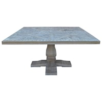 Square Dining Table with Parquetry Top