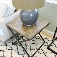 End Table With X- Base