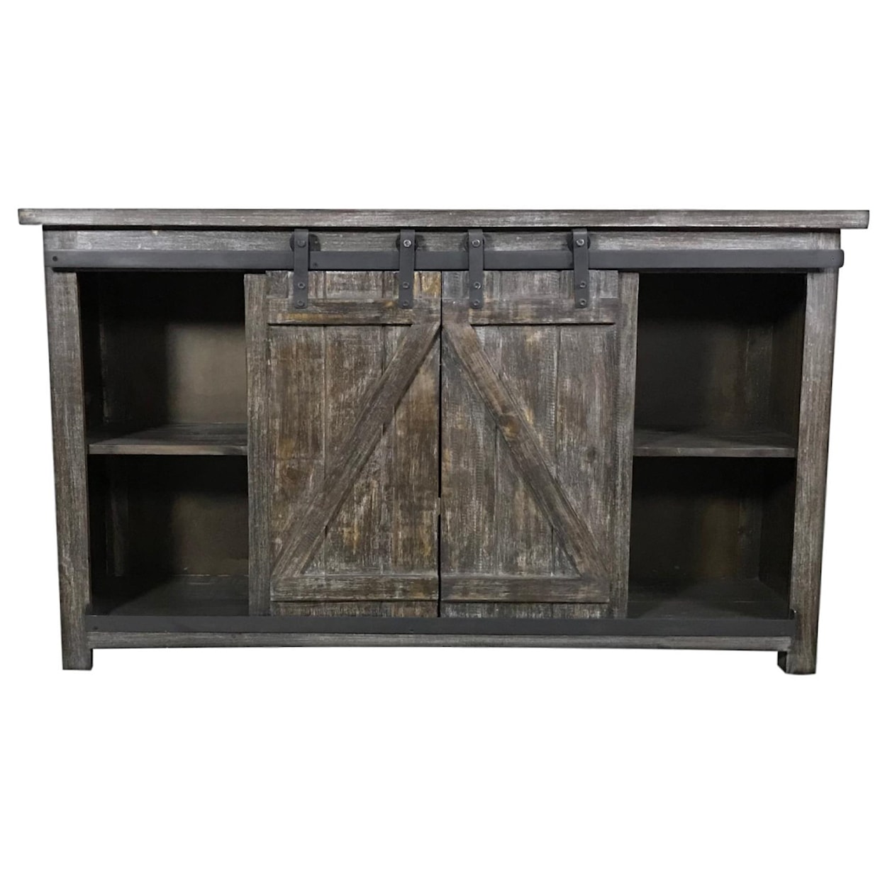 Split Nickel Barn Wood Rustic Media Chest