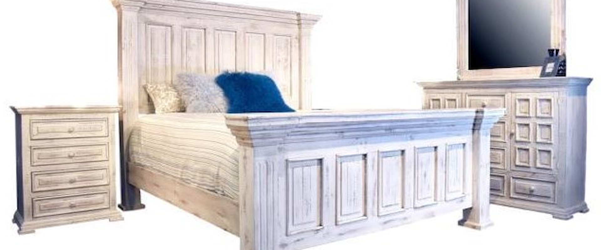 Chalet Queen Bedroom Group- Queen Bed,Dresser/Mirror,Nightstand