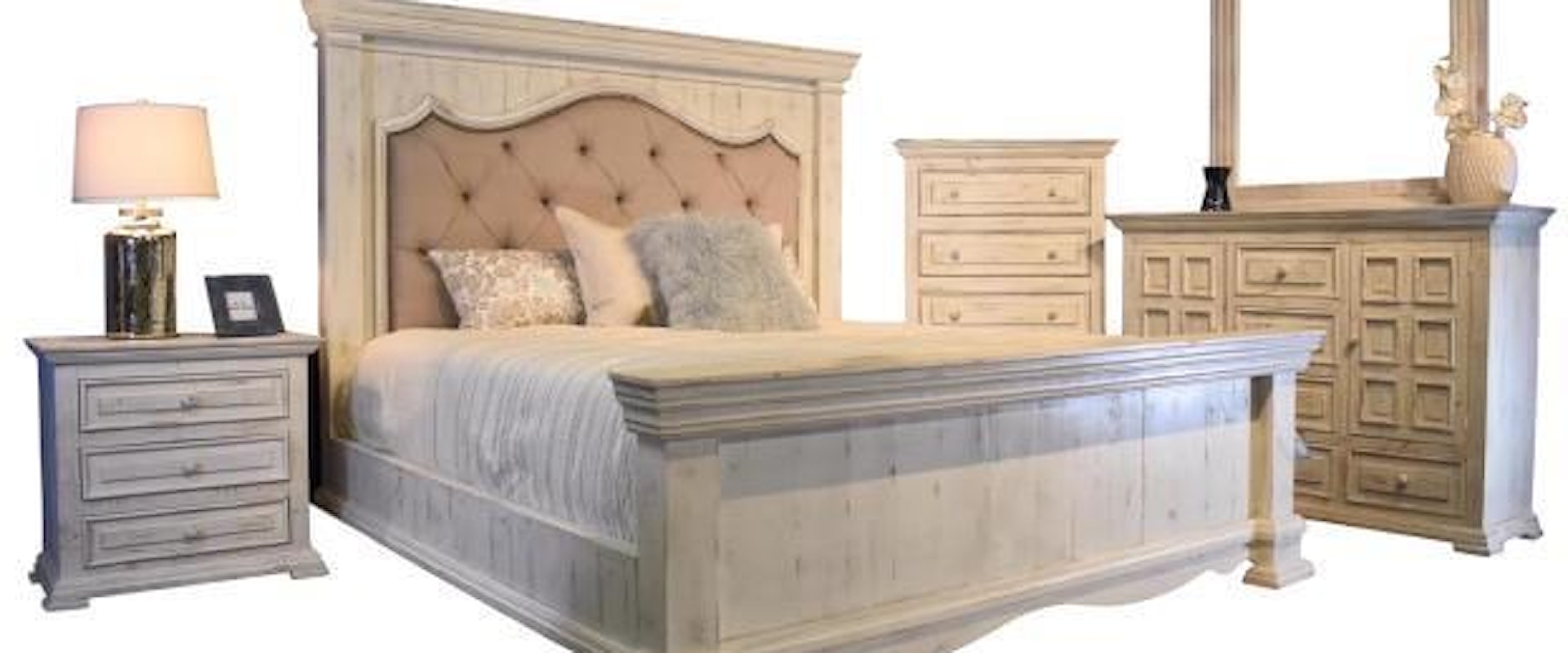 Chalet Queen Bedroom Group- Queen Bed,Dresser/Mirror,Nightstand