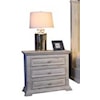 Split Nickel Chalet White Nightstand