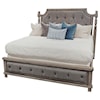 Split Nickel Charleston Rustic Queen Bedroom Group