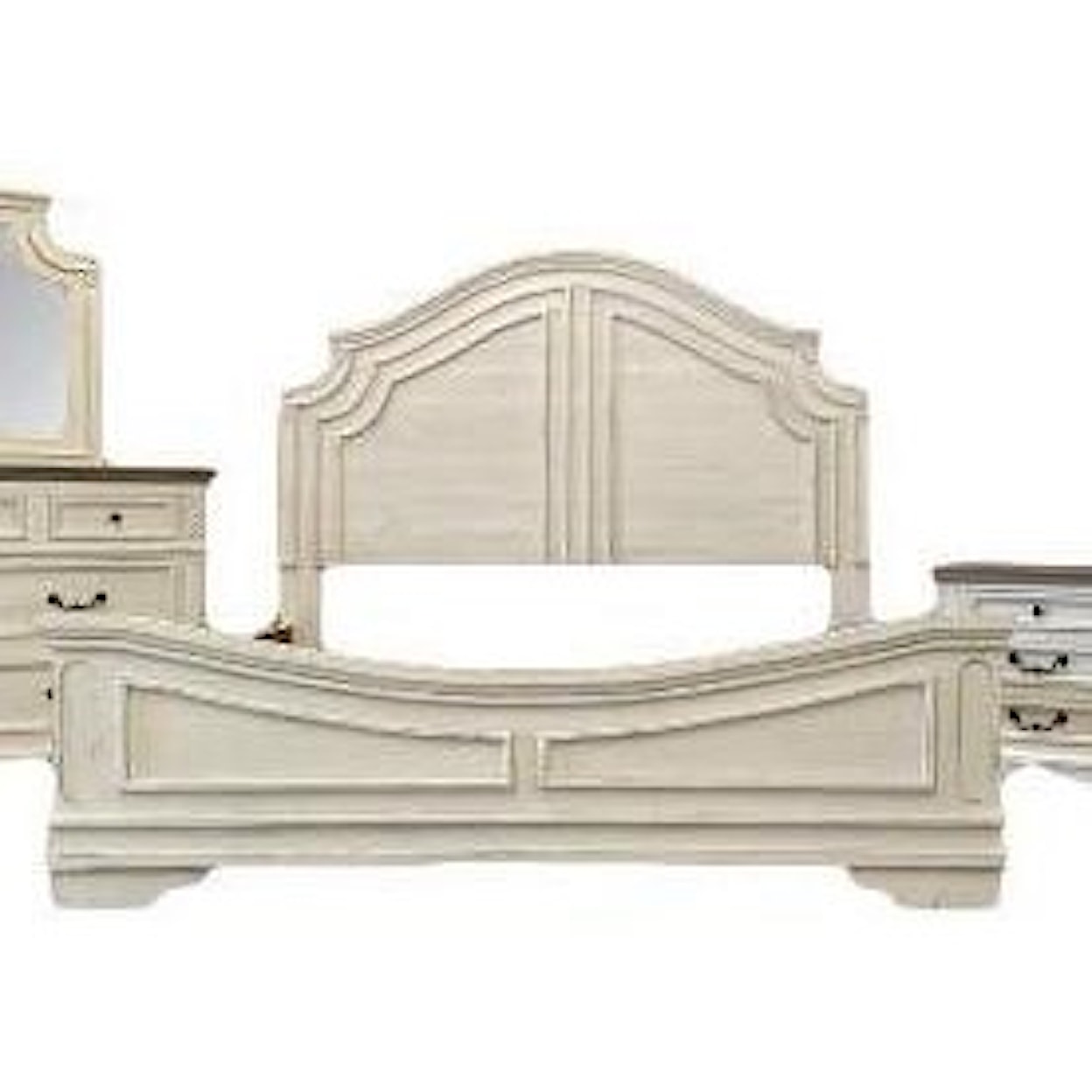 Split Nickel Freedom Solid Wood Panel Bed