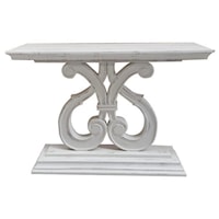 White Pedestal Entryway Table