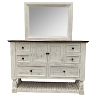 Rustic Dresser and Mirror Combo