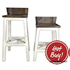 Split Nickel Puebla Bar Stool