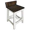 Split Nickel Puebla Bar Stool