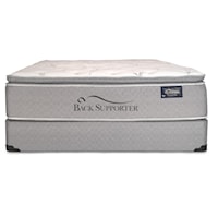 Full Super Pillow Top Mattress and 9" Wood Foundation