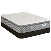 Full Pillow Top Pocketed Coil Mattress and Charcoal Foundation