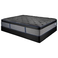 King Plush Pocketed Coil Mattress and Low Profile Foundation