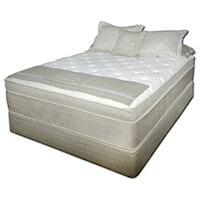 Queen Coil on Coil Pillow Top Mattress and Chattam and Wells Tan Foundation