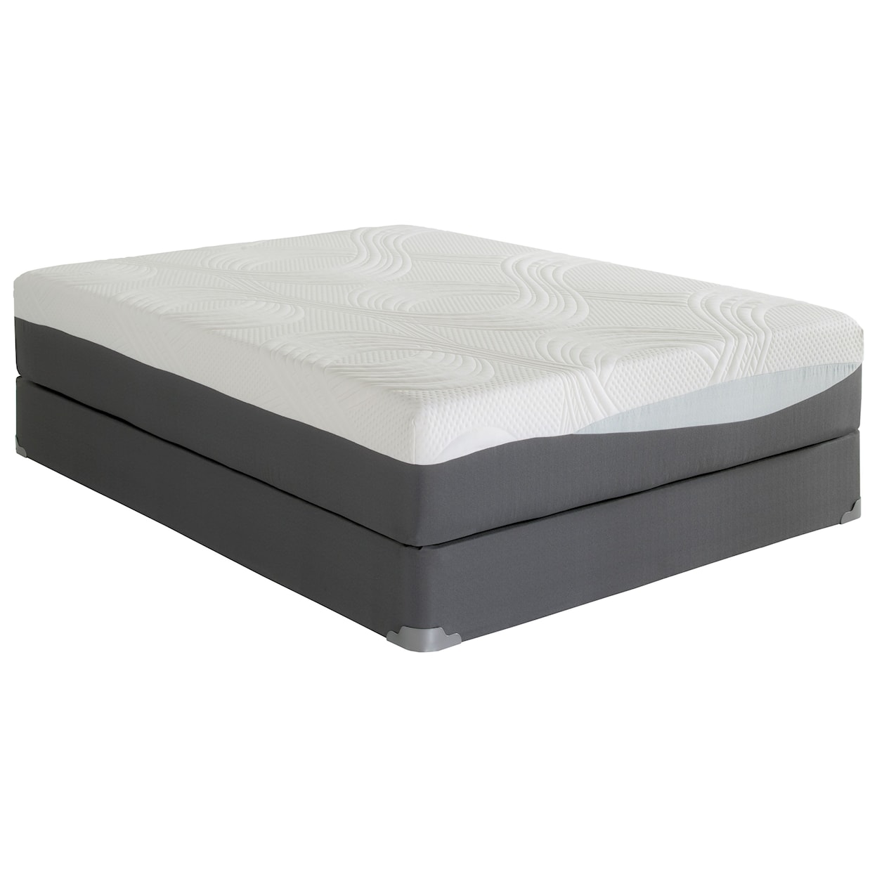 Spring Air Cool Reflections Phase 3 Queen Luxury Plush Memory Foam Mattress Set