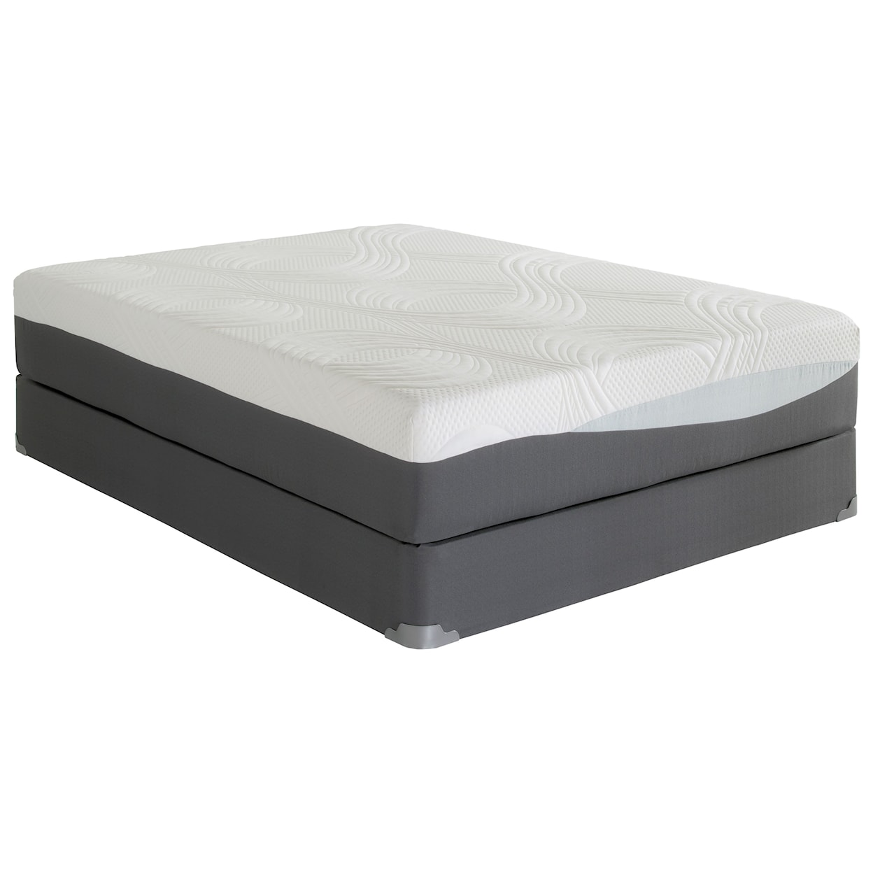 Spring Air Cool Reflections Phase 3 Twin Luxury Plush Memory Foam Mattress Set