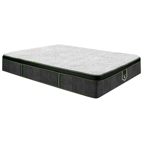 Twin Extra Long 14 1/2" Plush Euro Top Hybrid Mattress and Low Profile Wireless Non Wallhugger Adjustable Base