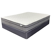 Queen Firm Euro Pillowtop Mattress and 5" Low Profile Foundation