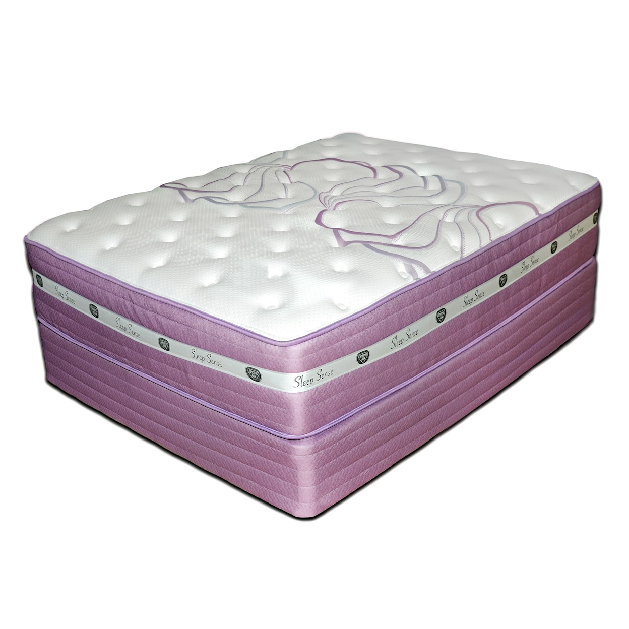 Spring Air Sleep Sense Purple Queen 13" Firm HyBrid Mattress Set