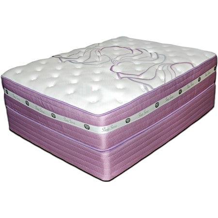 Queen 13" Firm HyBrid Mattress and Amish Wood Foundation