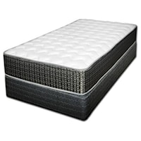 Twin Extra Long Firm Innerspring Mattress and Eco-Wood Foundation