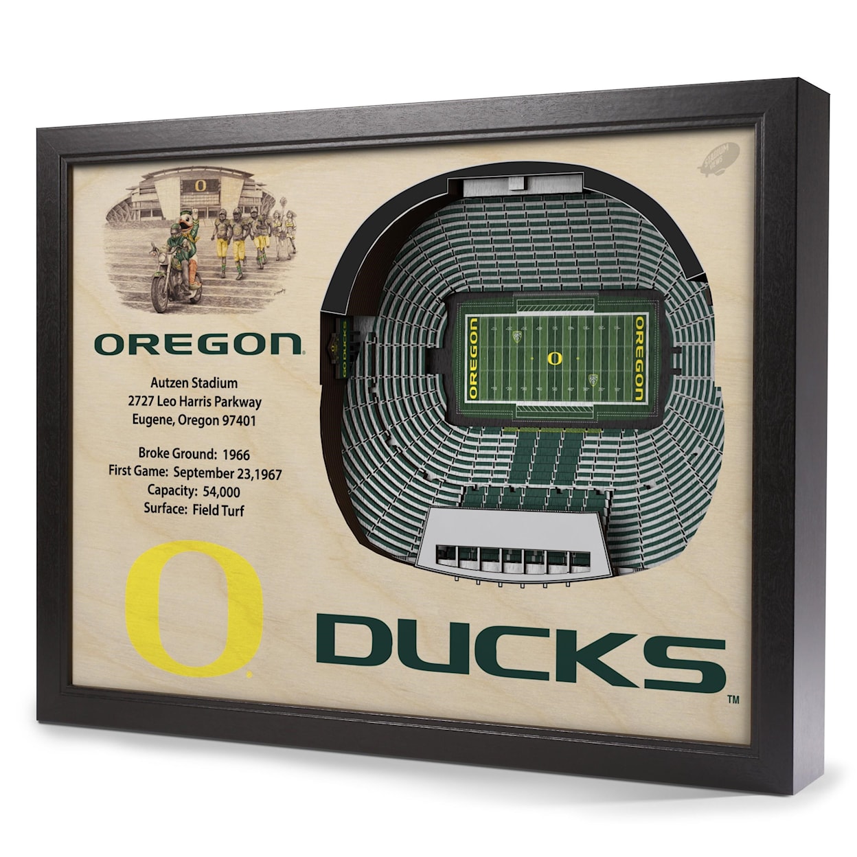 StadiumViews Wall Art OREGON DUCKS STADIUMVIEW 3D WALL ART - AUTZE