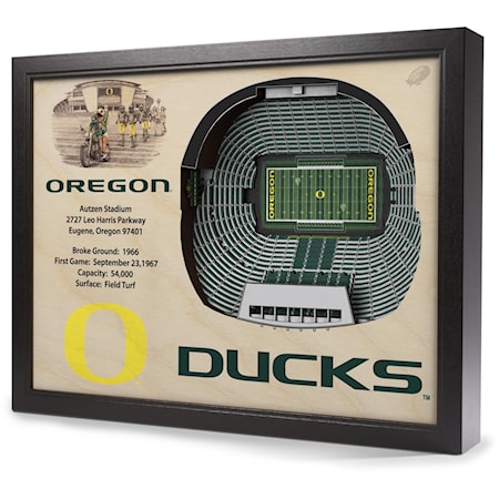 OREGON DUCKS STADIUMVIEW 3D WALL ART - AUTZEN STADIUM