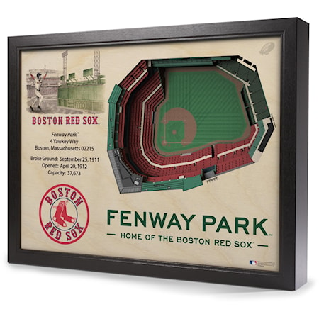 BOSTON RED SOX STADIUMVIEW 3D WALL ART - FENWAY PARK