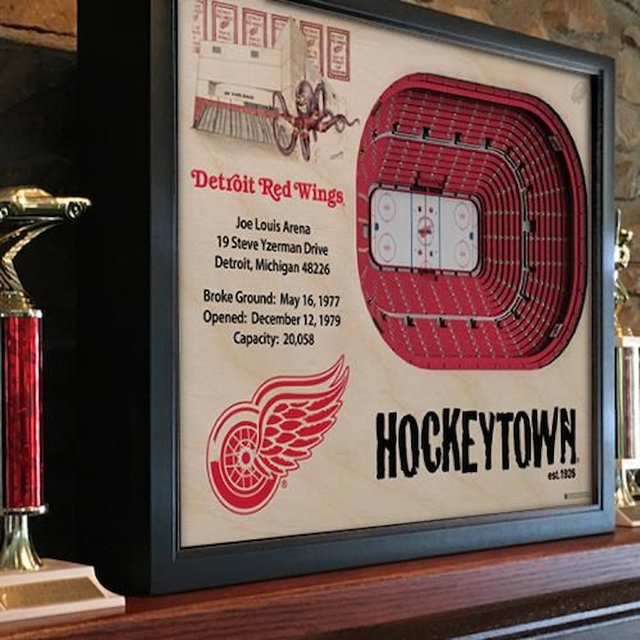 StadiumViews Wall Art DETROIT RED WINGS STADIUMVIEW 3D WALL ART - 