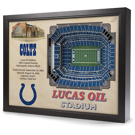 INDIANAPOLIS COLTS STADIUMVIEW 3D WALL ART -
