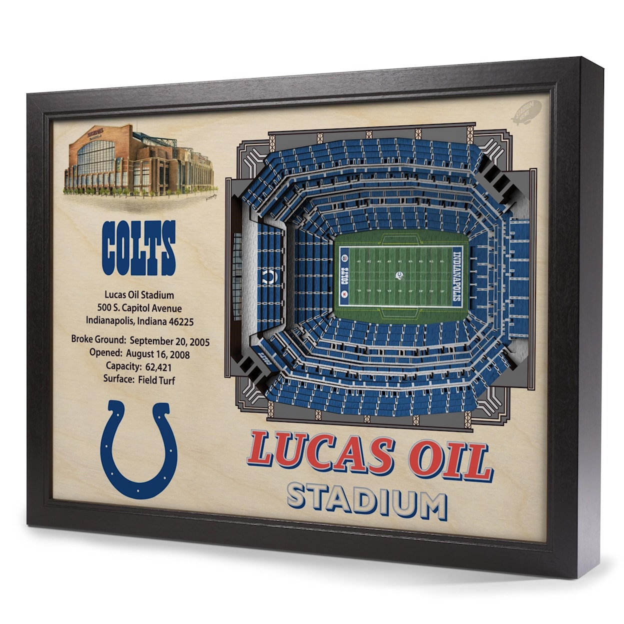 StadiumViews Wall Art INDIANAPOLIS COLTS STADIUMVIEW 3D WALL ART -